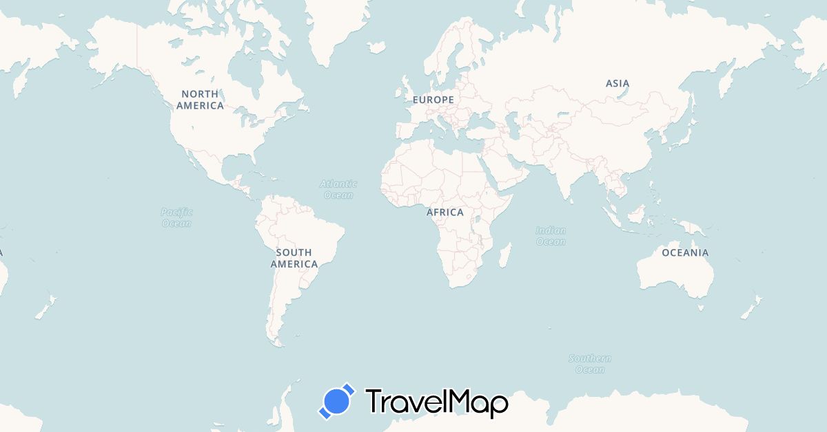 TravelMap itinerary: driving in Botswana, Djibouti, Western Sahara, Guinea-Bissau, Lesotho, Malawi, Seychelles, Somalia, São Tomé and Príncipe, Chad, Togo, United States (Africa, North America)
